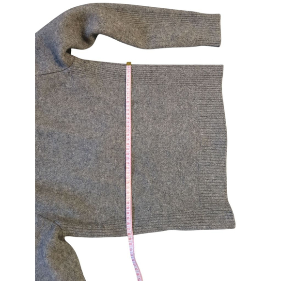 Men's BOSS Gray Extrafine Virgin wool Full Zip Sweater Size S - Picture 5 of 11